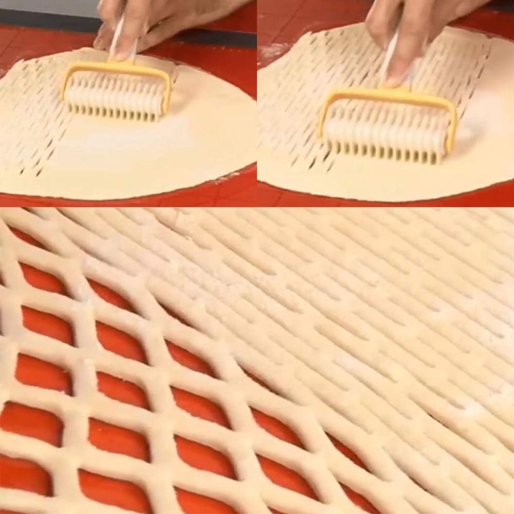 Rouleau coupant à Losanges pour treillages, pâtisserie Treillis Cutter Creative Pâte à Pain Cookie Pie Pizza Lattice DIY Outil de décoration Plastique Blanc Bricolage Amusant - View 9