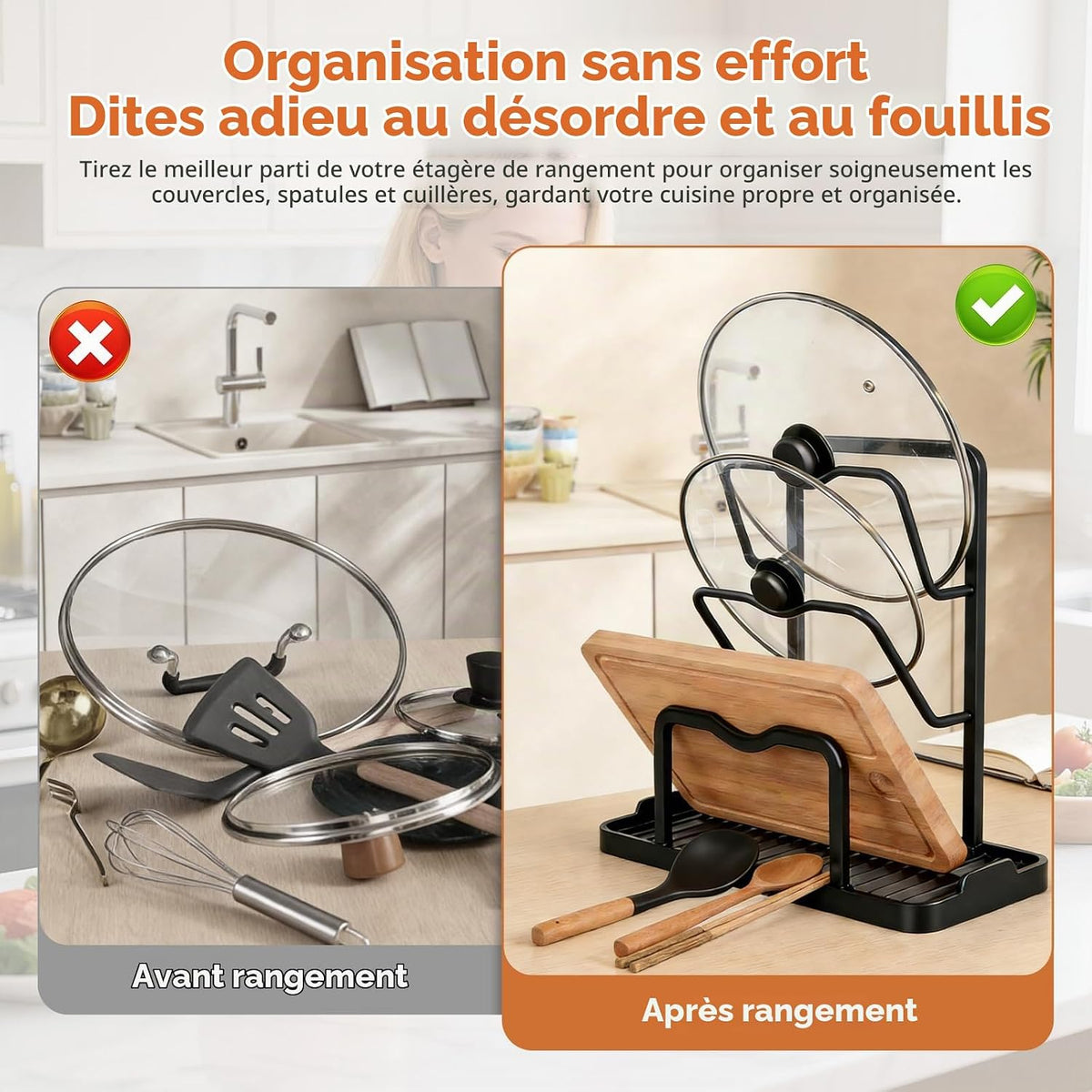 Support de couvercle de casserole, repose-cuillère - View 4