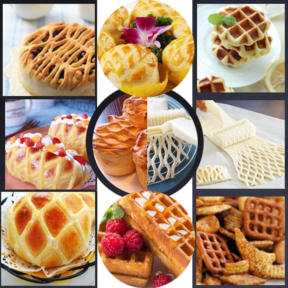 Rouleau coupant à Losanges pour treillages, pâtisserie Treillis Cutter Creative Pâte à Pain Cookie Pie Pizza Lattice DIY Outil de décoration Plastique Blanc Bricolage Amusant - View 8