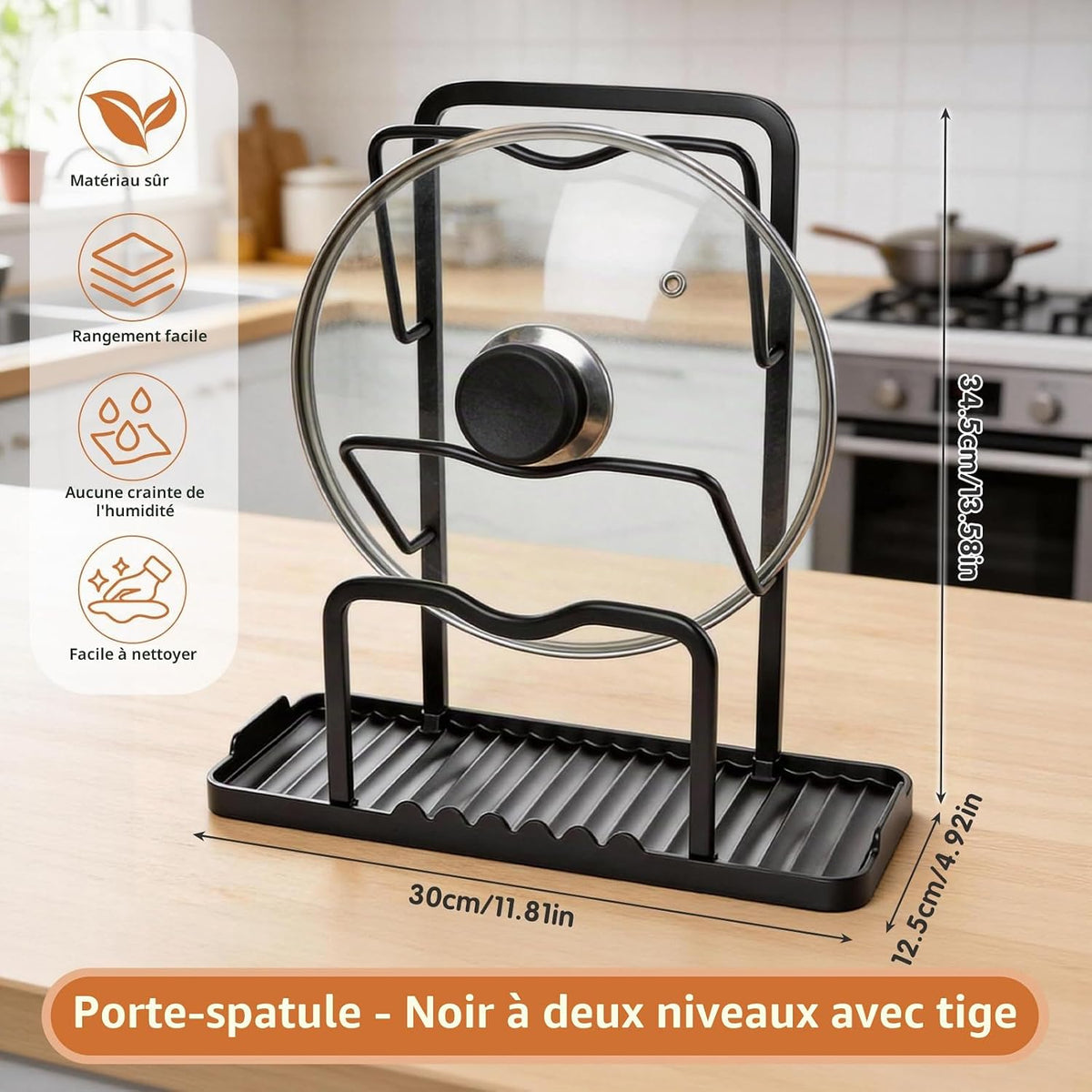 Support de couvercle de casserole, repose-cuillère - View 3