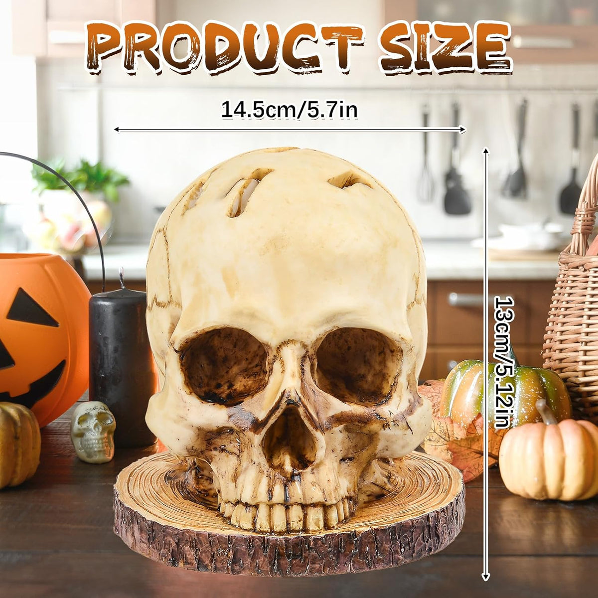 Porte-couteaux en forme de crâne Zombie – Organisateur pour couteaux squelette horreur – Gadget gothique pour décoration de la maison – Nouveautés Halloween - View 2